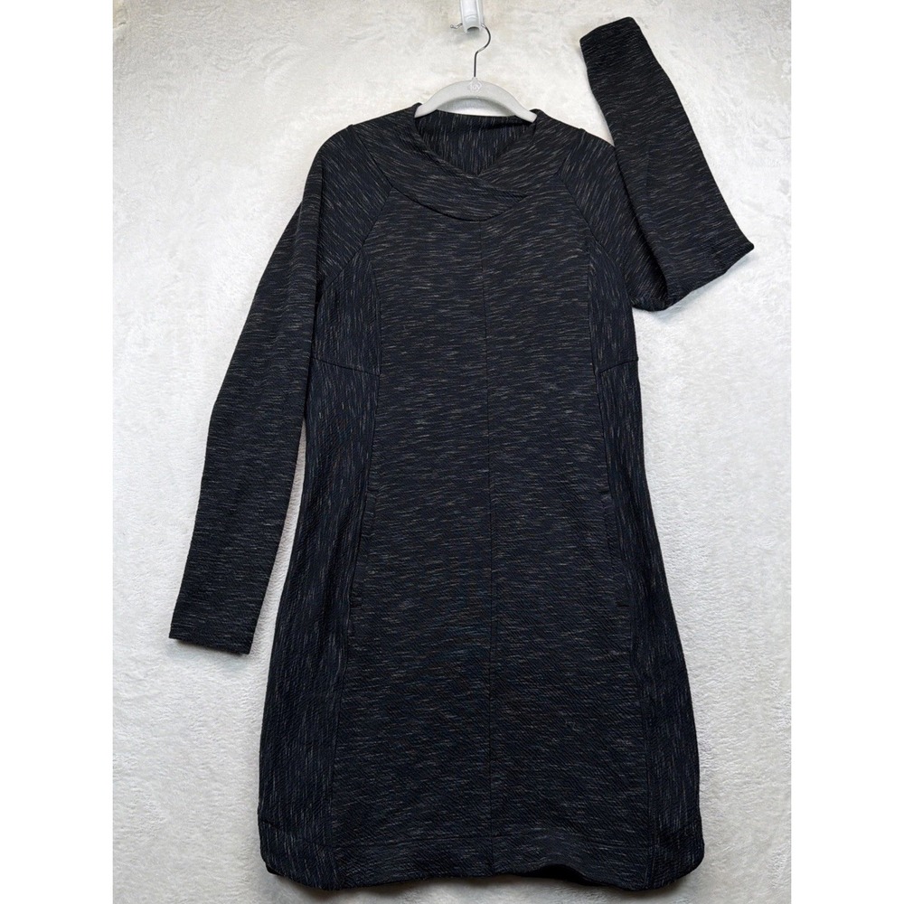 prAna Womens Cowl Neck Dress Small Long Sleeve Pocket Casual Travel